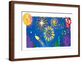 Find Night Lights - Turtle-Elisa Chavarri-Framed Giclee Print