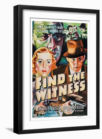 Find the Witness, Rosalind Keith, Charles Quigley, 1937-null-Framed Art Print