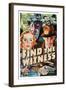 Find the Witness, Rosalind Keith, Charles Quigley, 1937-null-Framed Art Print