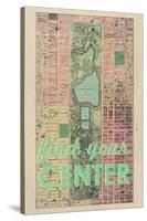 Find Your Center - 1867, New York City, Central Park Composite, New York, United States Map-null-Stretched Canvas