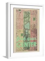 Find Your Center - 1867, New York City, Central Park Composite, New York, United States Map-null-Framed Giclee Print