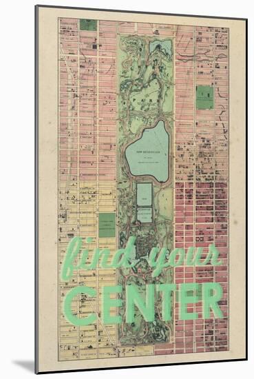 Find Your Center - 1867, New York City, Central Park Composite, New York, United States Map-null-Mounted Giclee Print