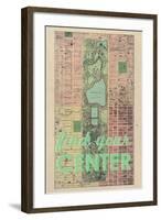 Find Your Center - 1867, New York City, Central Park Composite, New York, United States Map-null-Framed Giclee Print