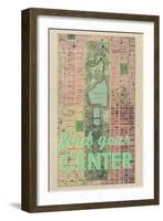 Find Your Center - 1867, New York City, Central Park Composite, New York, United States Map-null-Framed Premium Giclee Print