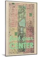 Find Your Center - 1867, New York City, Central Park Composite, New York, United States Map-null-Mounted Premium Giclee Print