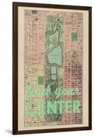 Find Your Center - 1867, New York City, Central Park Composite, New York, United States Map-null-Framed Giclee Print