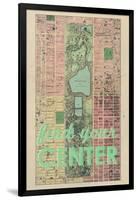 Find Your Center - 1867, New York City, Central Park Composite, New York, United States Map-null-Framed Giclee Print