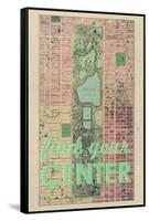 Find Your Center - 1867, New York City, Central Park Composite, New York, United States Map-null-Framed Stretched Canvas