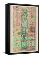 Find Your Center - 1867, New York City, Central Park Composite, New York, United States Map-null-Framed Stretched Canvas