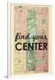 Find Your Center - 1867, New York City, Central Park Composite, New York, United States Map-null-Framed Giclee Print