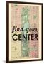 Find Your Center - 1867, New York City, Central Park Composite, New York, United States Map-null-Framed Giclee Print