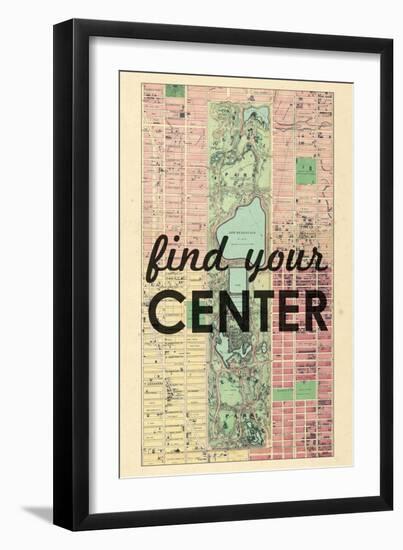 Find Your Center - 1867, New York City, Central Park Composite, New York, United States Map-null-Framed Giclee Print