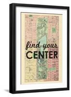 Find Your Center - 1867, New York City, Central Park Composite, New York, United States Map-null-Framed Giclee Print