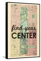 Find Your Center - 1867, New York City, Central Park Composite, New York, United States Map-null-Framed Stretched Canvas