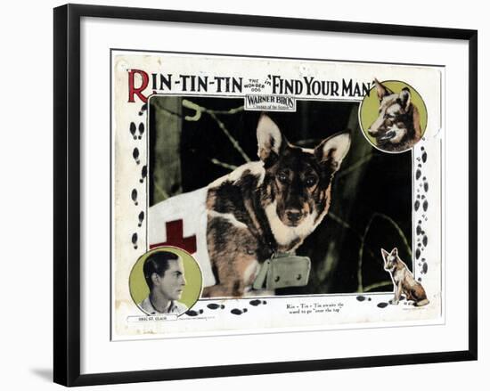 Find Your Man, Eric St. Clair, Rin Tin Tin, 1924-null-Framed Art Print