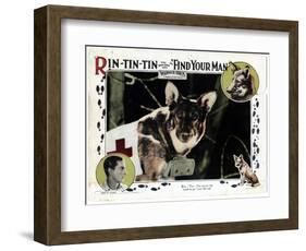 Find Your Man, Eric St. Clair, Rin Tin Tin, 1924-null-Framed Art Print