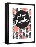 Find Your Paradise-Bella Dos Santos-Framed Stretched Canvas