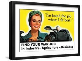 Find Your War Job-null-Framed Art Print