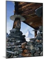 Findeln, Zermatt, with the Matterhorn in the Background, in Switzerland-Harding Robert-Mounted Photographic Print