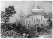 Ancient Temple at Kunkhul, with a Madrissa or Ancient College in the Background-Finden-Giclee Print