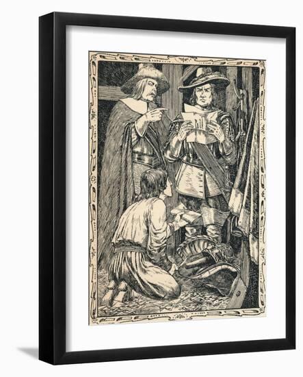 Finding Charles Firsts Correspondence, 1902-Patten Wilson-Framed Giclee Print