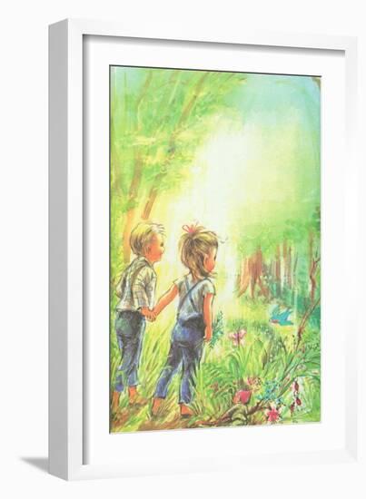 Finding the Creek - Jack & Jill-Joan Schmidt Gelberg-Framed Giclee Print