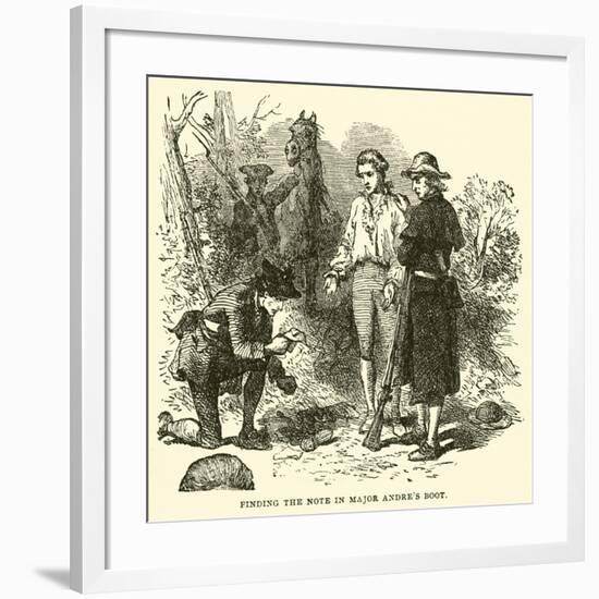 Finding the Note in Major Andre's Boot-null-Framed Giclee Print