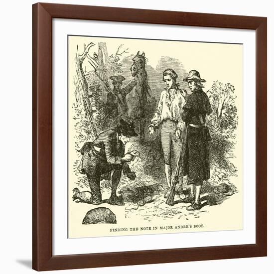 Finding the Note in Major Andre's Boot-null-Framed Giclee Print