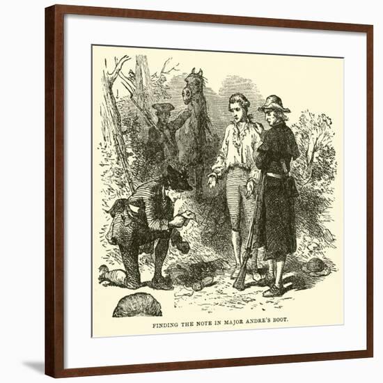 Finding the Note in Major Andre's Boot-null-Framed Giclee Print