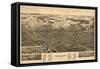 Findlay, Ohio - Panoramic Map-Lantern Press-Framed Stretched Canvas