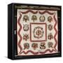 Fine and Important Appliqued and Stuffed Album Quilt 90 X 90in, Baltimore, MD, 1850-Mary Evans-Framed Stretched Canvas