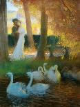 A Couple and Swans by Gaston De Latouche-Fine Art Photographic-Photographic Print