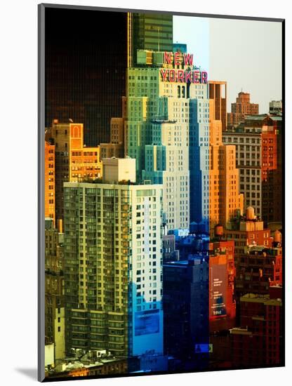 Fine Art, White Frame, Full Size Photography, the New Yorker Hotel, Midtown Manhattan, NYC, US-Philippe Hugonnard-Mounted Art Print