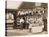 Fine Display of Meat Displayed Outside a Butcher's Shop-null-Stretched Canvas