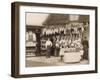 Fine Display of Meat Displayed Outside a Butcher's Shop-null-Framed Premium Photographic Print
