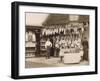 Fine Display of Meat Displayed Outside a Butcher's Shop-null-Framed Premium Photographic Print