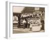 Fine Display of Meat Displayed Outside a Butcher's Shop-null-Framed Premium Photographic Print