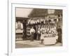 Fine Display of Meat Displayed Outside a Butcher's Shop-null-Framed Photographic Print