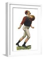 Fine Example of How to Control a Football with Your Chest-null-Framed Art Print