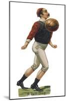 Fine Example of How to Control a Football with Your Chest-null-Mounted Art Print