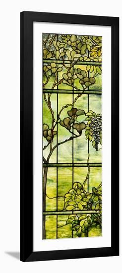 Fine Leaded Glass Triptych Window (Left Panel), circa 1908-Tiffany Studios-Framed Giclee Print