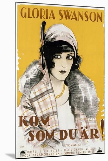 Fine Manners, (aka Kom Som Du Ar!), Gloria Swanson, 1926-null-Mounted Art Print