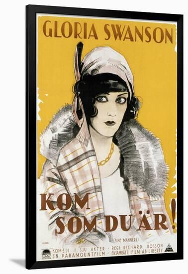 Fine Manners, (aka Kom Som Du Ar!), Gloria Swanson, 1926-null-Framed Art Print