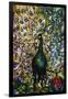 Fine Peacock Leaded Glass Domestic Window-Tiffany Studios-Framed Giclee Print