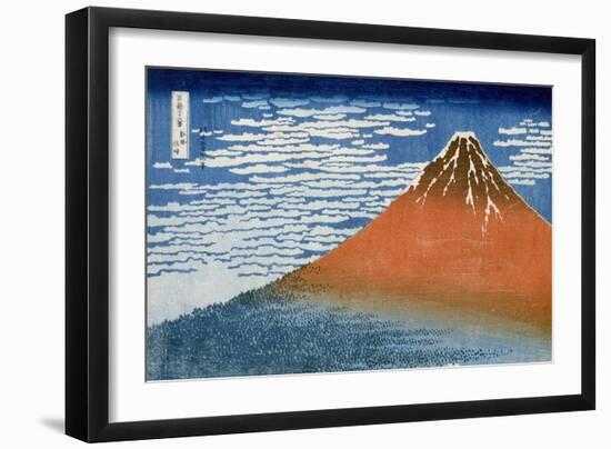 Fine Wind, Clear Morning (Gaifu Kaisei)-Katsushika Hokusai-Framed Giclee Print