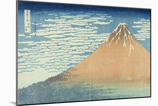 Fine Wind, Clear Morning-Katsushika Hokusai-Mounted Giclee Print