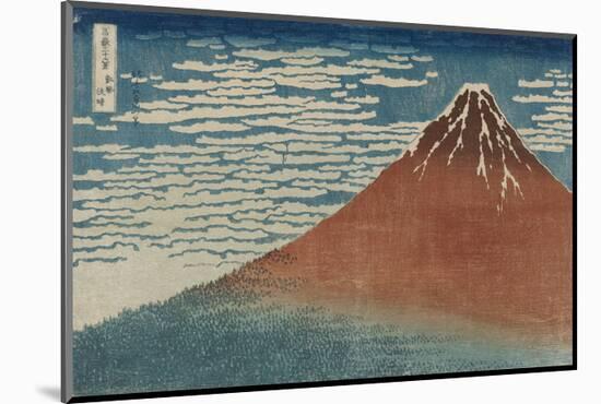 Fine Wind, Clear Weather-Katsushika Hokusai-Mounted Art Print