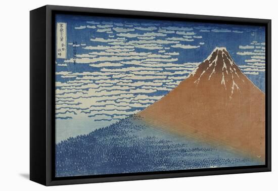 Fine Wind, Clear Weather-Katsushika Hokusai-Framed Stretched Canvas