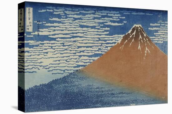 Fine Wind, Clear Weather-Katsushika Hokusai-Stretched Canvas
