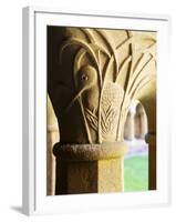 Finely Carved Capitals in the Cloisters, Iona Abbey, Isle of Iona, Scotland, United Kingdom, Europe-Patrick Dieudonne-Framed Photographic Print